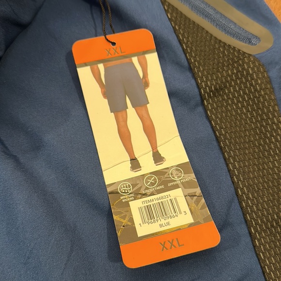 Spyder men’s active shorts blue black size XXL NWT 2 pockets - Picture 7 of 9
